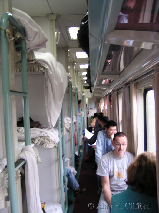 Connor on the train to Xi&rsquo;an
