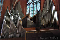 Organ pipes in Saint Bartholomew&rsquo;s Cathedral, Frankfurt